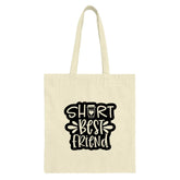 Short Best Friend Tote Bag, Coffee Lover Gift, Friendship Bag, Gift for Bestie, Short Coffee Friend Gift, Funny Tote Bag, Gift for Her - Tawshia